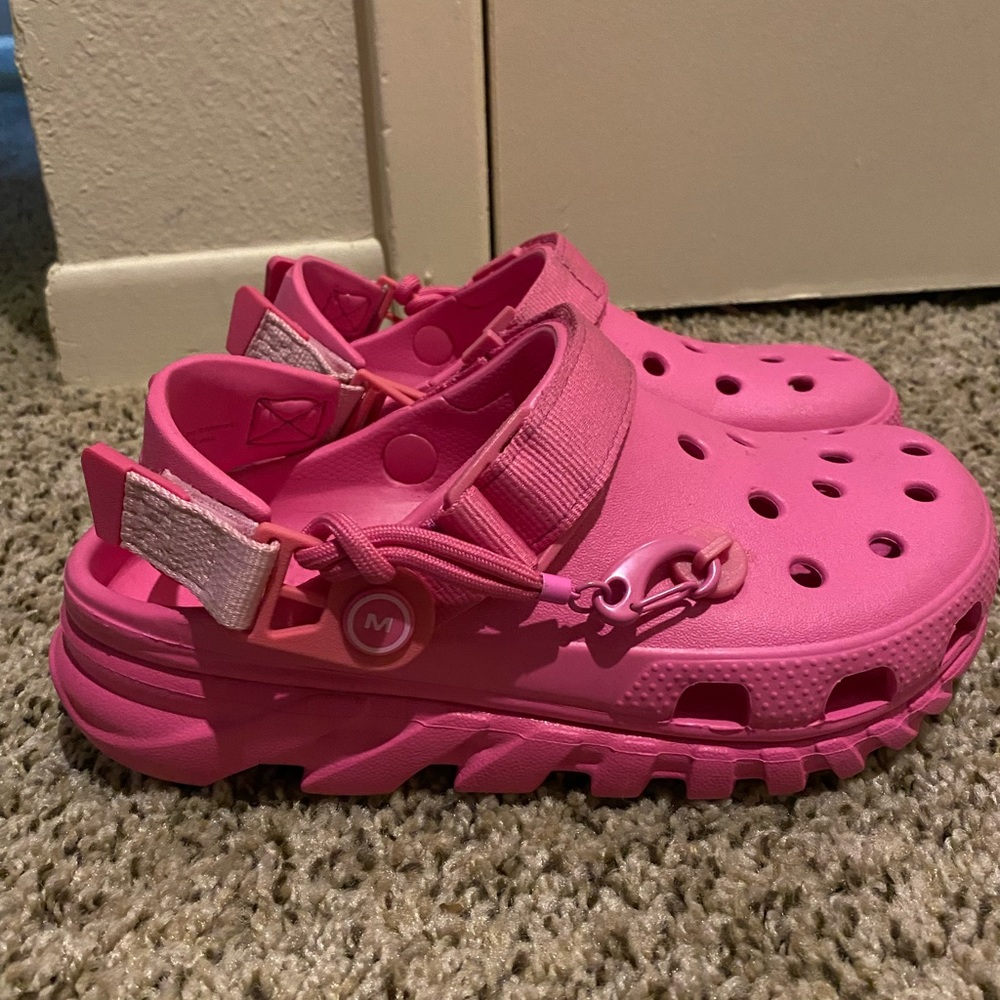 Pink Post Malone Crocs